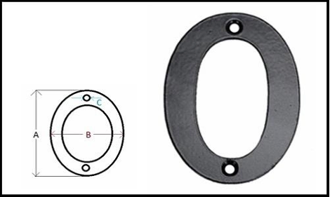 CAST IRON NUMERAL “0”